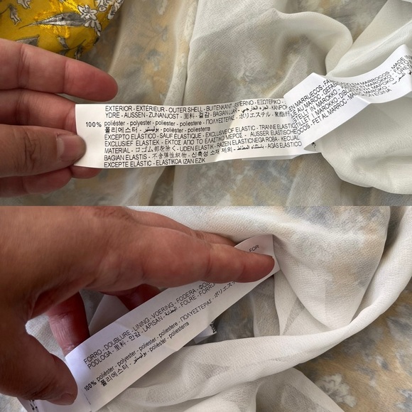 NWT ZARA Floral Print Chiffon Boho Midi Dress S - Picture 14 of 14